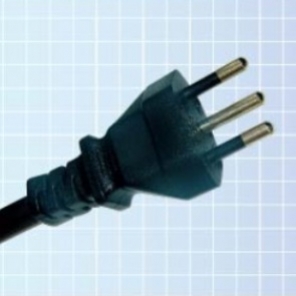 Diode with three-wire grounding plug