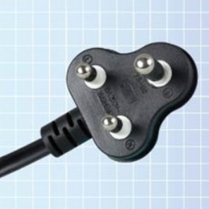 两极带接地不可拆线插头 [YS-06]